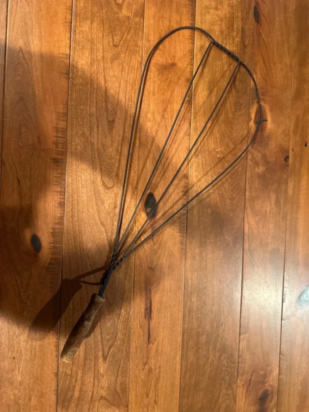 Antique Wire Rug/Pillow/Mattress Beater with Wooden Handle